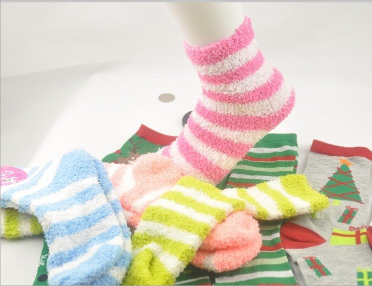 Free Shipping!!!Half of the wool lovely socks,adult 6pair/lot  towel ring thickening to keep warm socks women