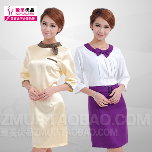 Free shipping !Han golden beautician overalls new beauty salon clothing qiu dong outfit beautician beauty clothing