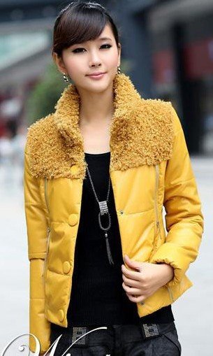 Free shipping! Han2 ban3 feather brought cotton-padded clothes dress cotton-padded jacket