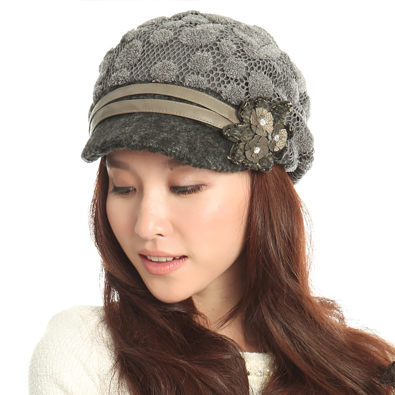Free shipping ! Hat autumn and winter short brim millinery stenciling short brim thickening fashion cap gm271