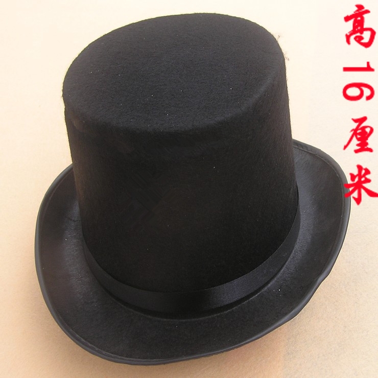 free shipping Hat black magic hat fedoras male hat flat fedoras
