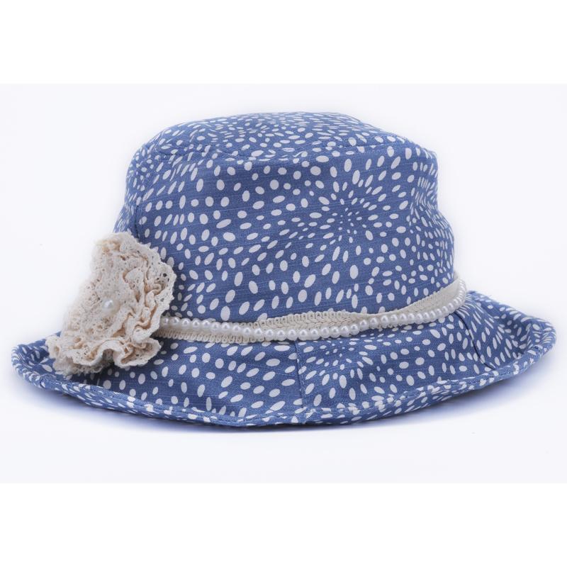 free shipping Hat female summer flower folding sunbonnet flat cap floral print fabric sun hat