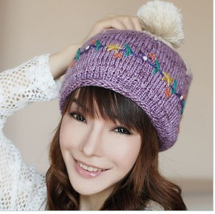 free shipping Hat female winter knitted hat handmade knitted hat knitted hat