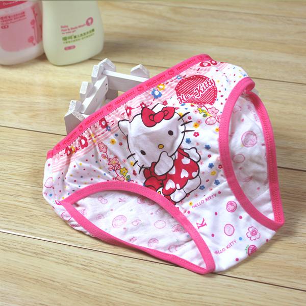 Free Shipping Hello kitty child panties female child panties 100% cotton child panties
