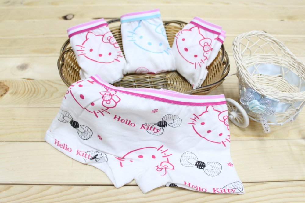 Free shipping Hello kitty children girl underwears,cartoon Underewears,Kids Underwear,girl underwear,100% cotton baby underwear