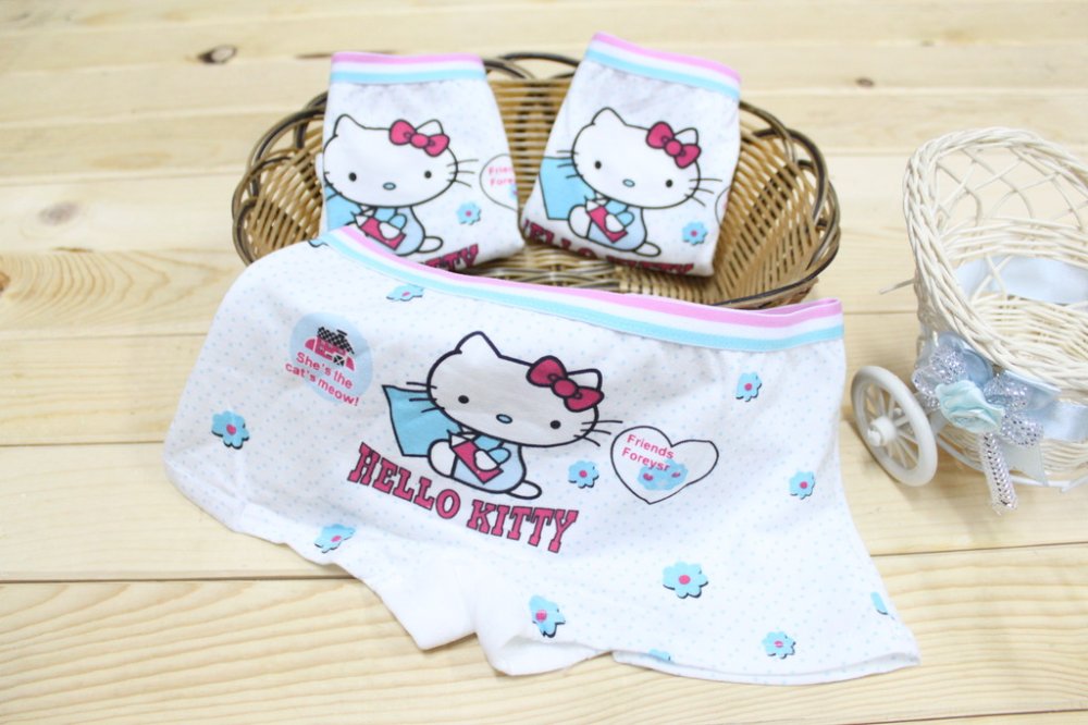 Free shipping Hello Kitty children girl underwears,cartoon Underewears,Kids Underwear,girl underwear,100% cotton baby underwear