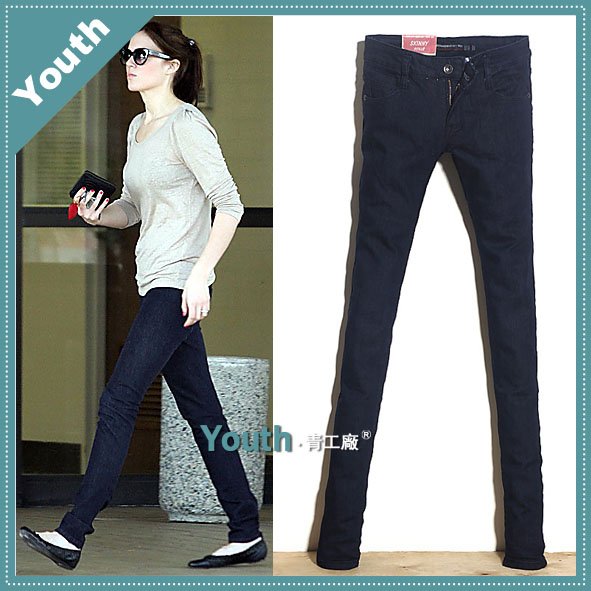 free shipping high classical  lady low waist pencil trousers/lady pants/slim jeans/designer brand jeans/denim020