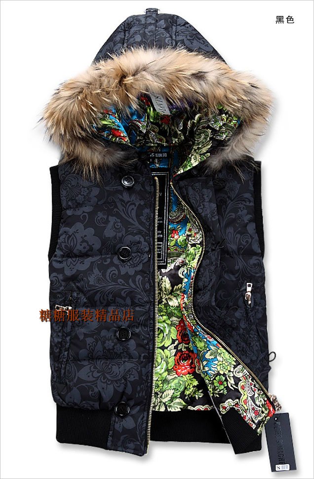 free shipping high quality 2012 new style fashion Down Vest russian design wholesale retail