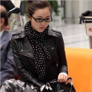 FREE SHIPPING High quality 2012 women's short design casual elegant slim fashion leather clothing