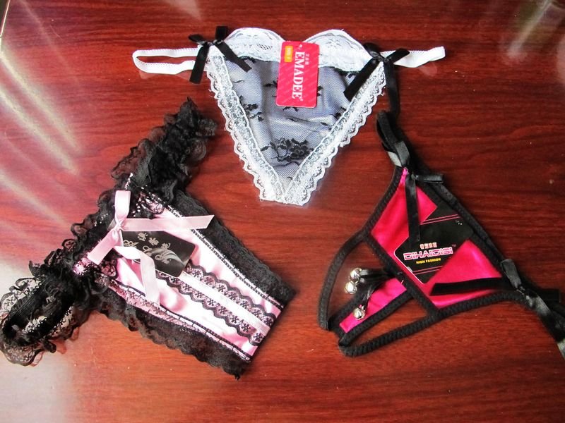Free Shipping High Quality 3pcs Women Sexy Hot G-String Thong Underwear