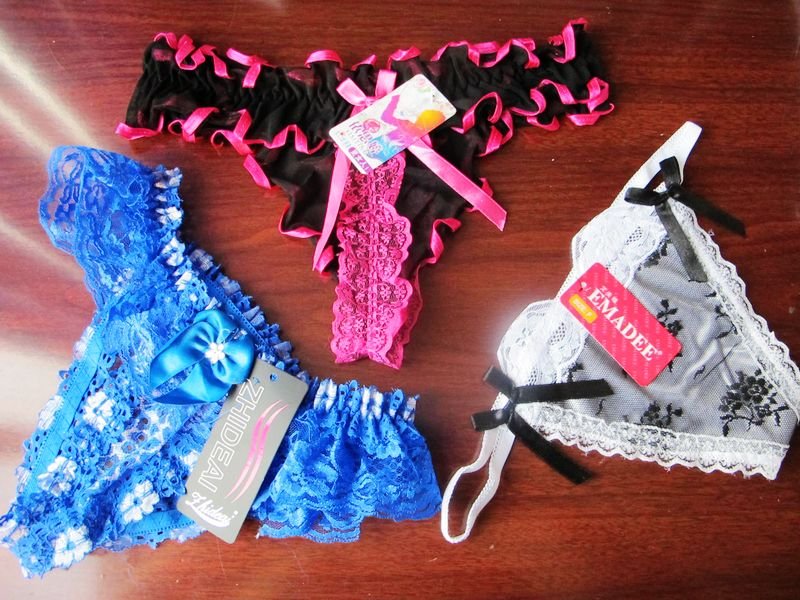 Free Shipping High Quality 3pcs Women Sexy Hot G-String Thong Underwear