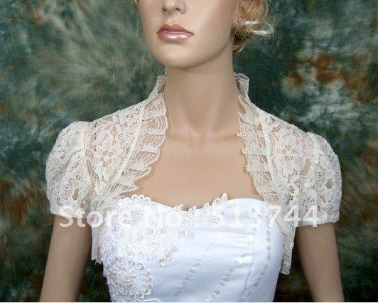 free shipping  High Quality   Charming attractive  lace wedding bolero jacket shrug