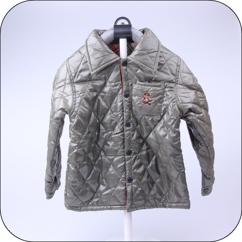 Free shipping  high quality child  jacket   plaid children's clothing   cotton-padded coat