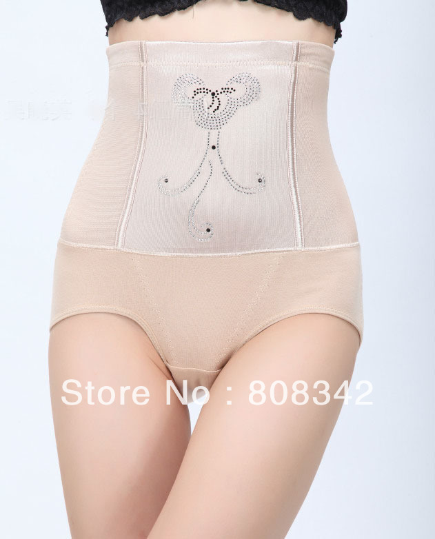 Free shipping High Quality Control Panties Women Waist Cincher Intimate Slimming Lingerie High Waist Shaper Underwear Beige12046