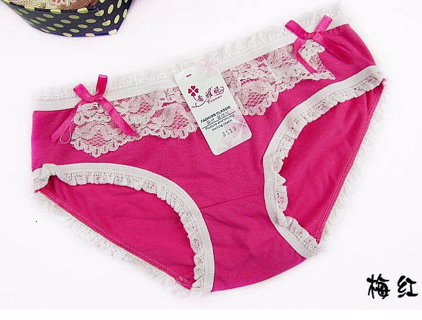 free shipping! HIGH QUALITY excellent colorful cotton  lace women panties sexy underwear wholesale