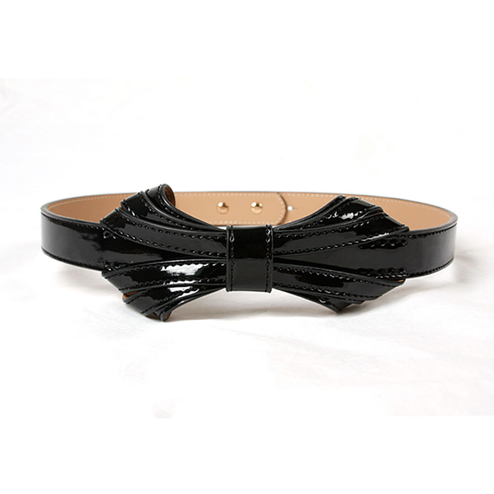 Free shipping high-quality fashion ladies belts Fantastic Bowknot Patent Leather Waist Belt Women Belts BT-B438
