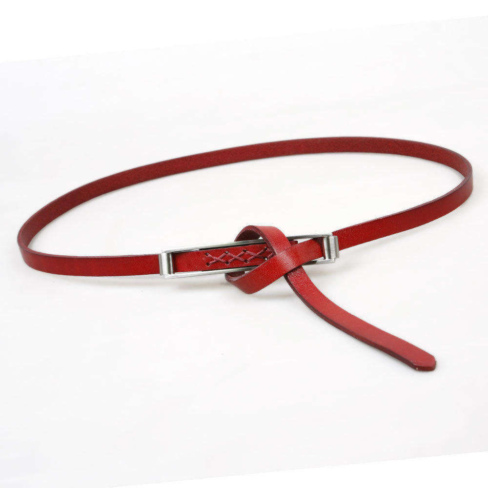 Free shipping high-quality fashion ladies belts Women Knot End Geniune Leather skinny Belt agh BT-A170 cbt