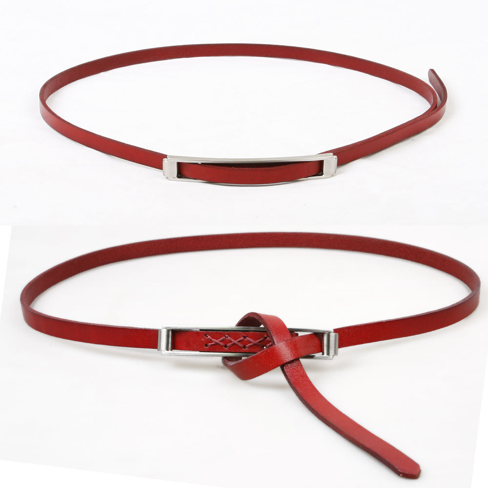 Free shipping high-quality fashion ladies belts Women Knot End Geniune Leather skinny Belt ytr BT-A170 off