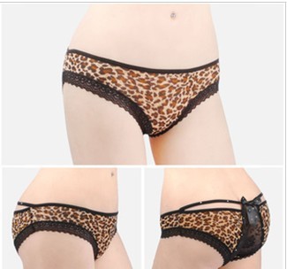 free shipping! HIGH QUALITY lace sexy leopard panties women six kind