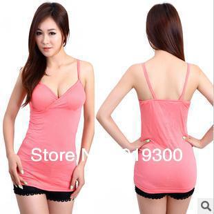 Free Shipping!!! High quality!!Ladies' sexy bra Tees,women seamless underwear 4 colors available,tank top 5 pieces/lot  #CS06
