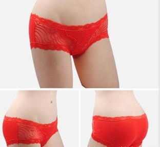 free shipping! high quality modal sexy lace women's middle waist panties