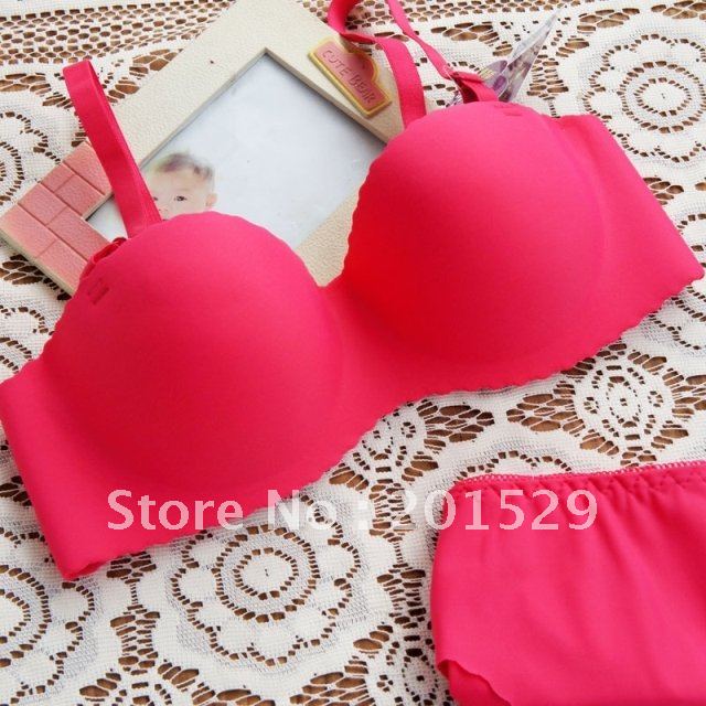 free shipping high quality one piece seamless push up bra set sexy underwear set wholesale&retail