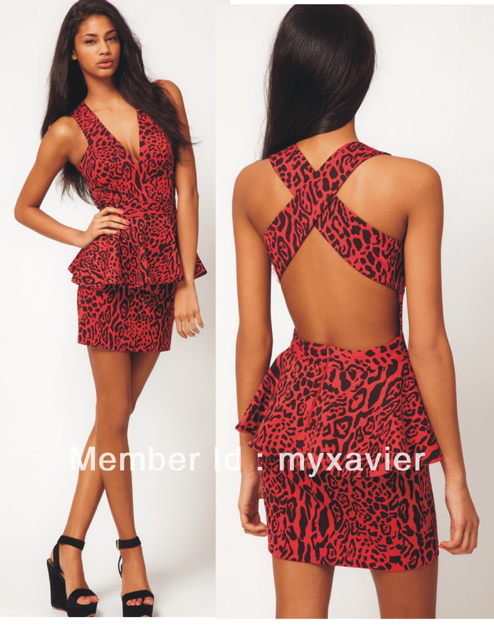 Free shipping high quality peplum dress sexy mini dress