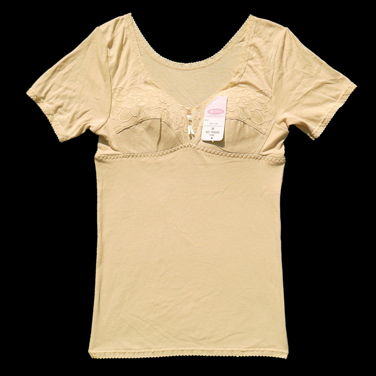 Free Shipping High quality sleeping bra 100% cotton sleepwear short-sleeve underwear Wholesale price