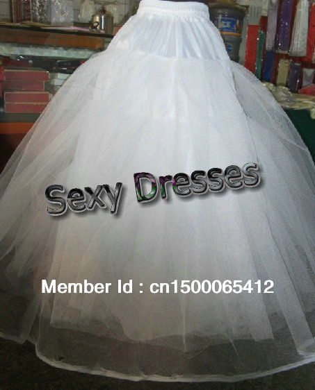 Free Shipping High Quality Wedding Accessories 4 Hoops Puffy Petticoat