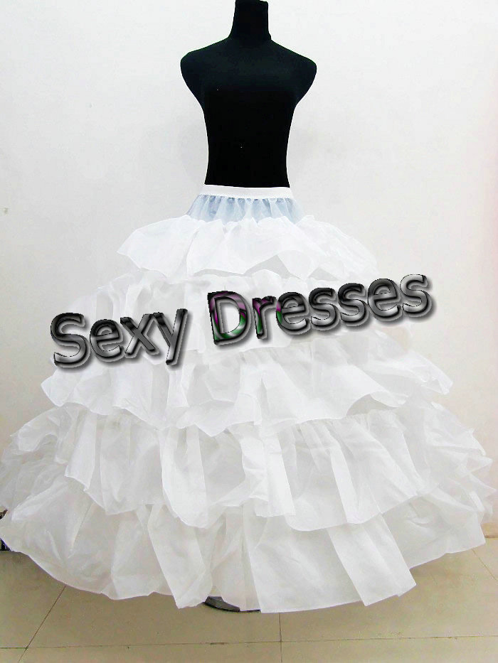 Free Shipping High Quality Wedding Accessories 4 Hoops Puffy Petticoat