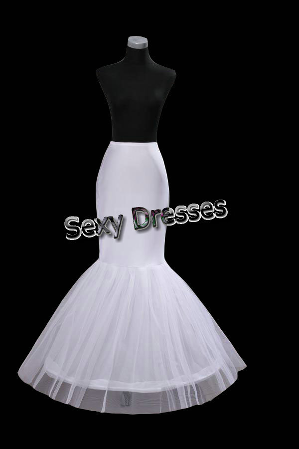 Free Shipping High Quality Wedding Accessories Two-layer Mermaid Floor Length Petticoat
