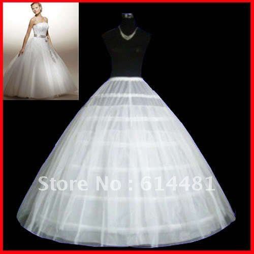 Free Shipping High Quality White Cheap Ball Gown Wedding Petticoat 2012