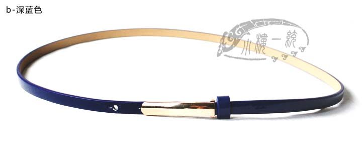 Free shipping high-quality Women Gold Toned Buckle Patent Leather Skinny ladies belts uBT-A159mn with 11 colors