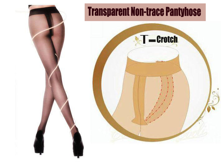 Free shipping high quality wrap core silk women's transparent non-trace tights ,t-cotch stockings pantyhose,, consumer pack