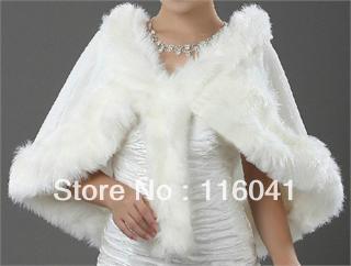 Free Shipping high qualityivory Faux Fur wedding bridal Wrap Sleeveless Scarf