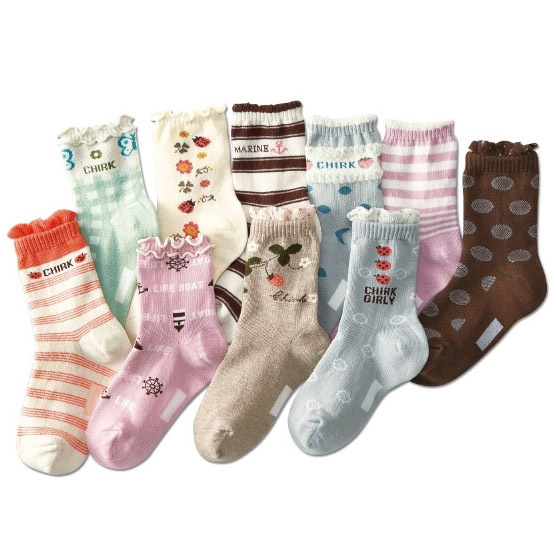 [Free Shipping] *Highest-quality* 20pairs/lot Lovely 100%cotton Baby socks multicolor ,for 3-6 years old kids