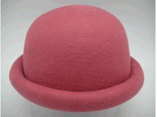 Free shipping Hm women's candy color fashion hollow roll-up hem vintage woolen dome fedoras small round hat