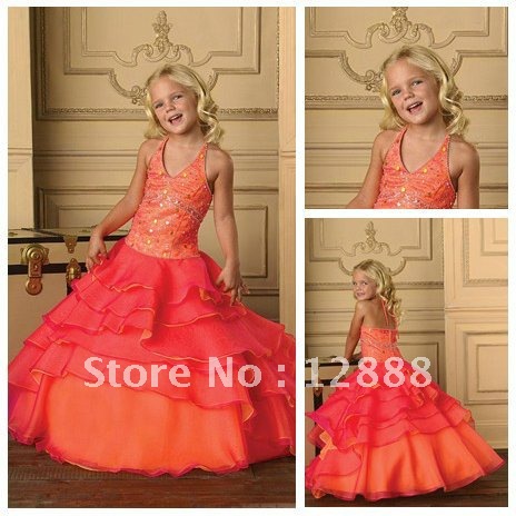 Free Shipping Hot Custom Made party dresses for Children