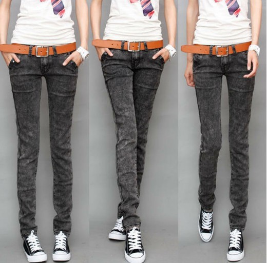 Free shipping hot fashion denim overalls women skinny washing water white black women jeans pants 2013