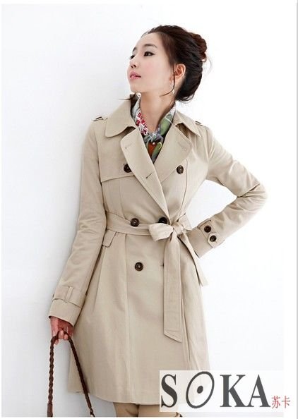 Free Shipping Hot Fashion  Women ladies outerwear /overcoat/ trench coat/cotton blends  winter clothes