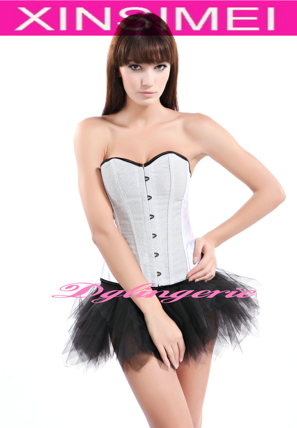 Free Shipping Hot  Fat Women Tie In Back Corset