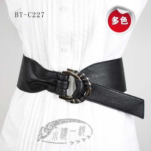 Free shipping hot High-quality Women Double Back Soft Faux Leather X Wide Belt fashion ladies belts yyC227y