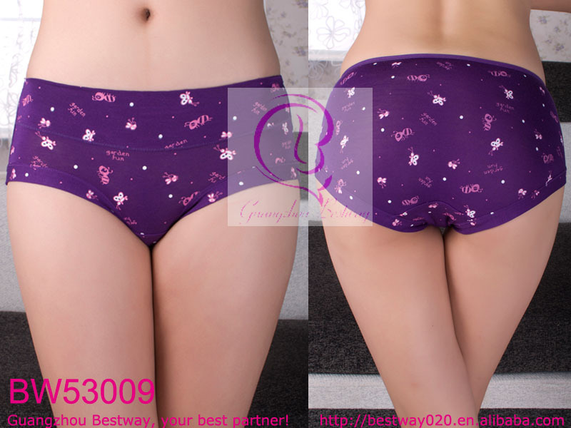 Free shipping hot sale 10pcs/lot assorted color packing soft contton fabric stock panties for women panties