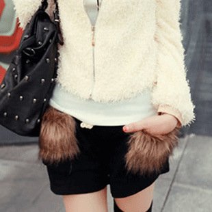 Free shipping hot sale 2012 new arrival autumn fashion women pocket plush short trousers lady 2 color shorts s1132