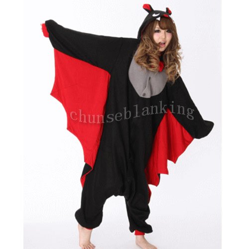 Free Shipping Hot Sale 2012 New Fashion S M L XL  Adult bat Sleepwear Cosplay Costumes Animal Kigurumi Pyjamas