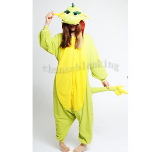 Free Shipping Hot Sale 2012 New Fashion S M L XL  Adult Dragon Sleepwear Cosplay Costumes Animal Kigurumi Pyjamas
