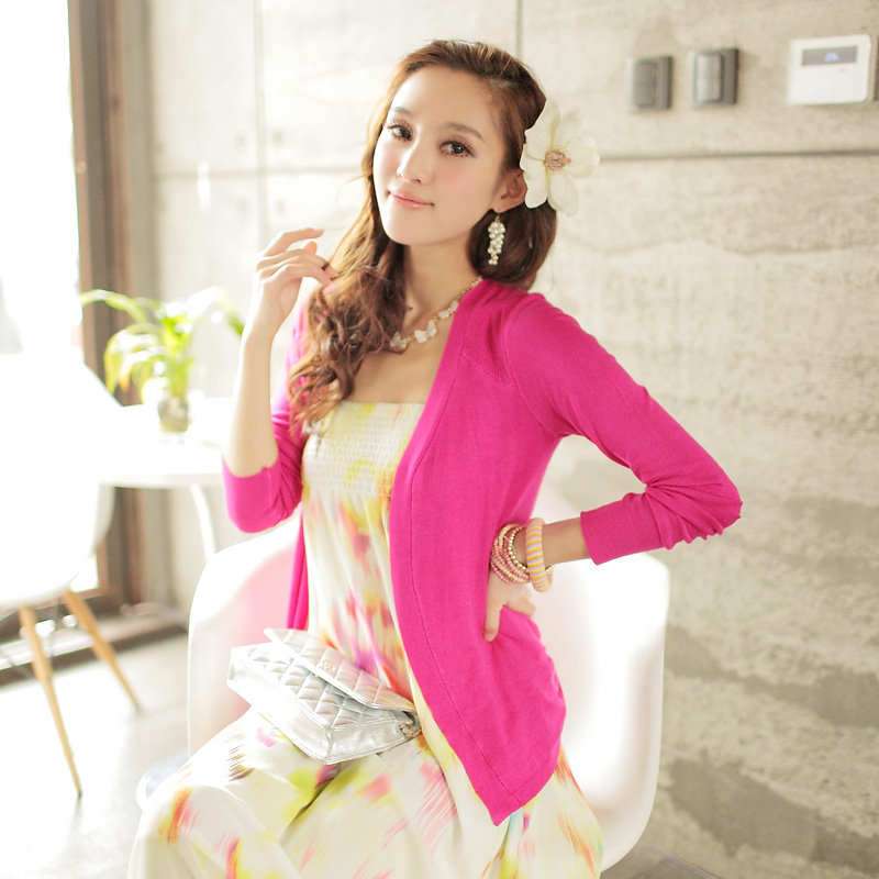 free shipping hot sale 2013 candy color basic knitted shawl cardigan 10 8517-wt018-f32