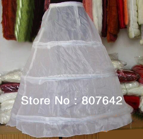 Free shipping Hot sale 3 Hoop white Wedding Bridal Gown Dress Petticoat Underskirt Crinoline Wedding Accessories Sky-P020