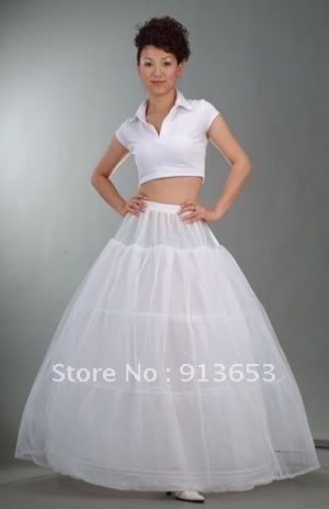 Free Shipping Hot sale 50% off 3 HOOP Ball Gown BONE FULL CRINOLINE PETTICOAT WEDDING SKIRT SLIP NEW