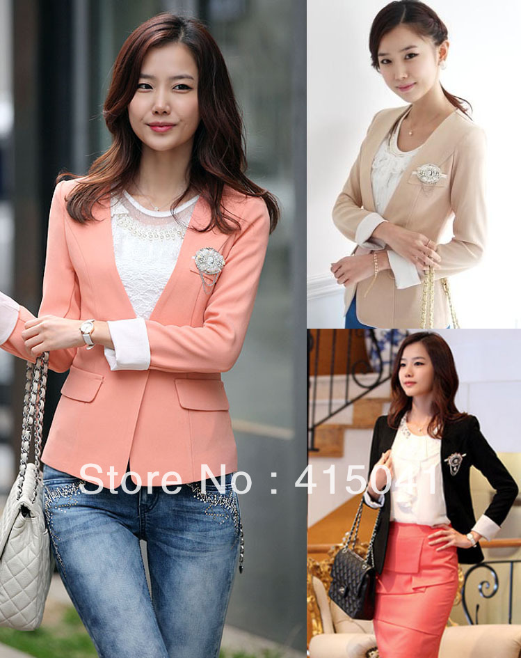 Free shipping! Hot sale! All-match coat Shoulder pad women jacket Tunic Foldable sleeve  suit one button Coat YJ_O_006